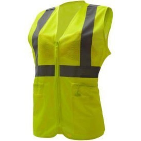 GSS SAFETY GSS Safety 7803, Class 2, Ladies Hi-Vis Safety Vest, Lime, 2XL/3XL 7803-2XL/3XL